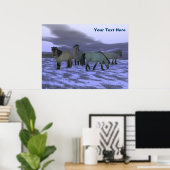 Poster Cheval de l'Aube - Yakutia (Bureau à domicile)