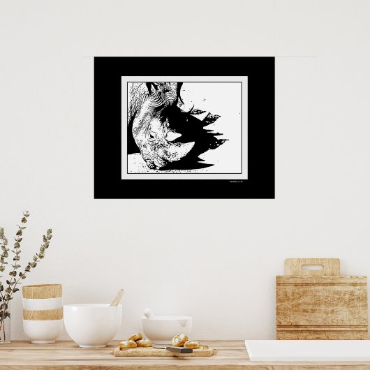 Poster Cheval de l'ombre (Cuisine)