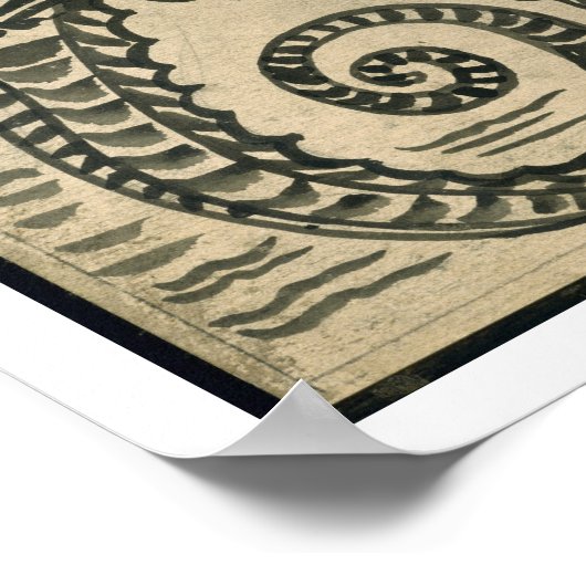 Poster Cheval de mer (avec papier) (Coin)