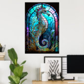 Poster Cheval de mer en verre (Bureau à domicile)