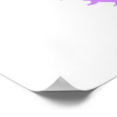 Poster Cheval de mer violet, jaune et algues (Coin)