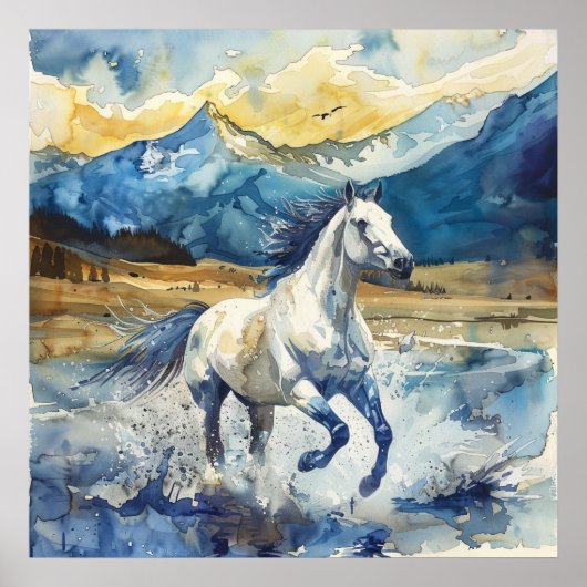 Poster Cheval de montagne (Devant)