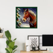 Poster Cheval de Noël 1 (Bureau à domicile)
