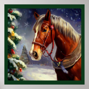 Poster Cheval de Noël 1
