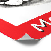 Poster Cheval de Noël et Père Noël (Coin)