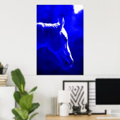 Poster Cheval De Nuit - Cheval De Lune Imprimer (Bureau à domicile)