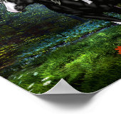 Poster Cheval de peinture à ciel ouvert noir et blanc (Coin)