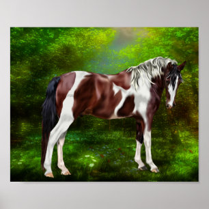 Poster Cheval de peinture de la baie Tobiano