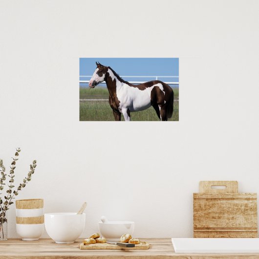 Poster Cheval de peinture debout (Cuisine)