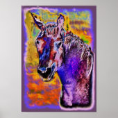 Poster Cheval de plusieurs couleurs (Devant)