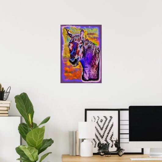 Poster Cheval de plusieurs couleurs (Bureau à domicile)