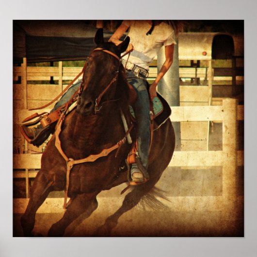 Poster Cheval de rotation (Devant)