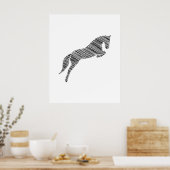 Poster Cheval de saut | Scribble Horse | Entraîneur de ch (Cuisine)