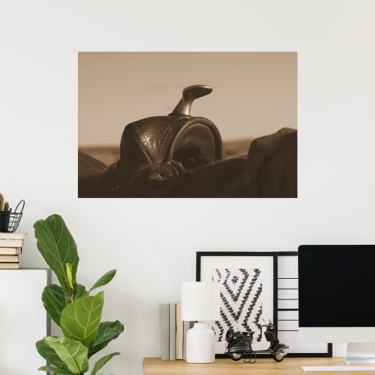 Poster Cheval de selle (Bureau à domicile)