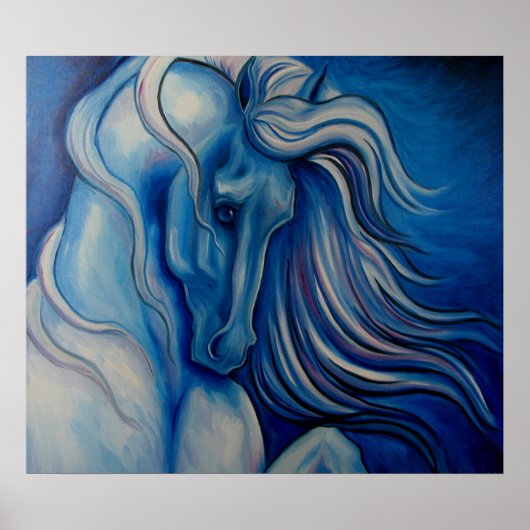 Poster Cheval de théâtre bleu (Devant)