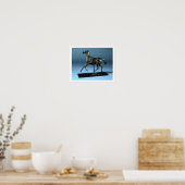 Poster Cheval de Trot (bronze) (Cuisine)