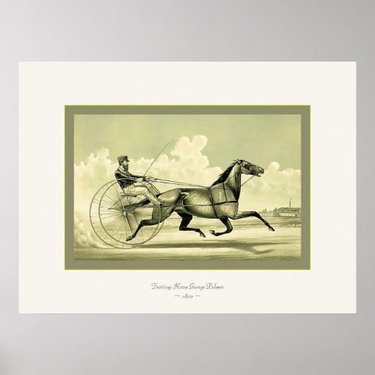 Poster Cheval de Trot George Palmer ~ 1870 (Devant)