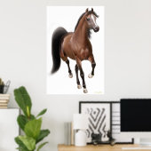 Poster Cheval de Trotting Bay (Bureau à domicile)