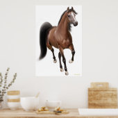 Poster Cheval de Trotting Bay (Cuisine)