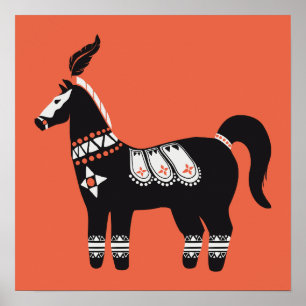 Poster Cheval décoré