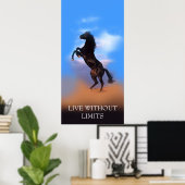 Poster Cheval d'élevage motivationnel Vit sans limites (Bureau à domicile)