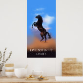 Poster Cheval d'élevage motivationnel Vit sans limites (Cuisine)