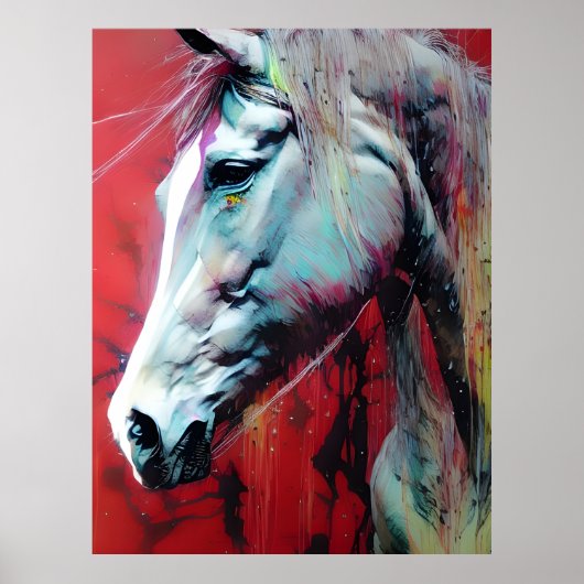 Poster Cheval d'encre (Devant)