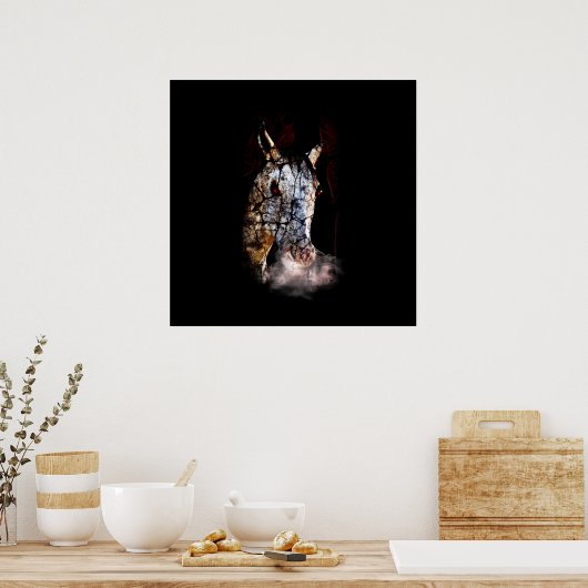 Poster Cheval déplaisant Zombie (Cuisine)