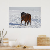 Poster Cheval d'hiver de la Baie "Année du Cheval" Equine (Cuisine)