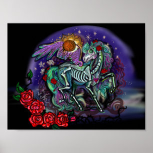 Poster Cheval Día de Muertos