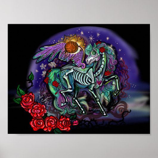 Poster Cheval Día de Muertos (Devant)