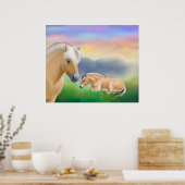 Poster Cheval du fjord norvégien à l'aube Imprimer (Cuisine)