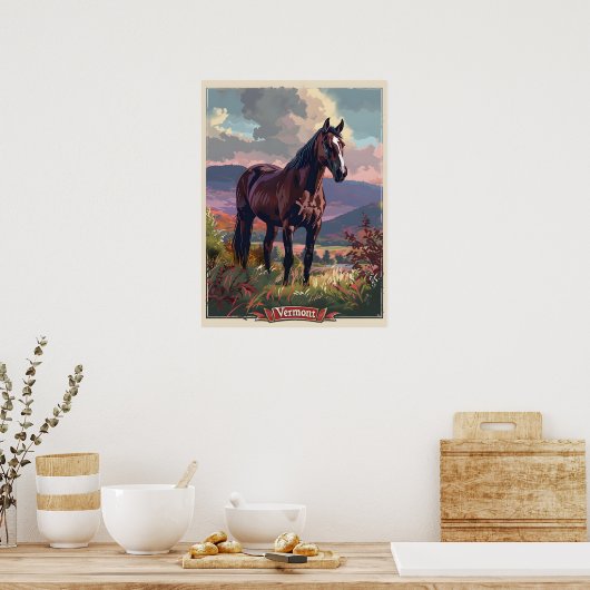 Poster Cheval du Vermont (Cuisine)