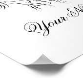 Poster Cheval en couleur noire (Coin)