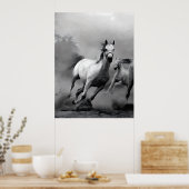 Poster Cheval en course (Cuisine)