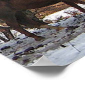 Poster Cheval en hiver (Coin)