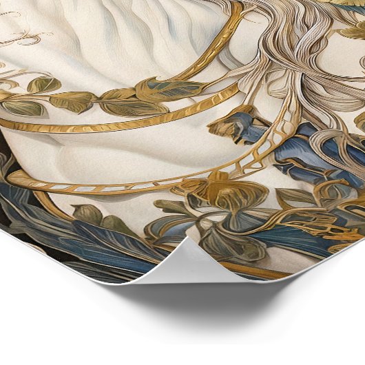 Poster Cheval en peinture pré (Coin)