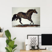 Poster Cheval En Quart (Bureau à domicile)