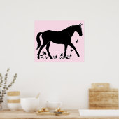 Poster Cheval en Silhouette (Cuisine)