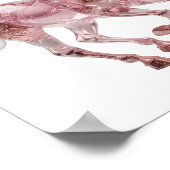 Poster Cheval en verre rose argent dynamique déclaration  (Coin)