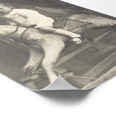 Poster Cheval enfant et Rocking (Coin)