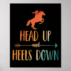 Poster Cheval Équitation Art Pour Femmes Filles Horseback