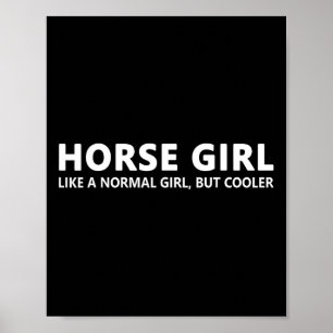 Poster Cheval équitation fille Horse fille