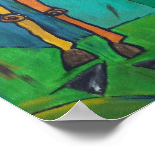 Poster Cheval et Carottes (Coin)