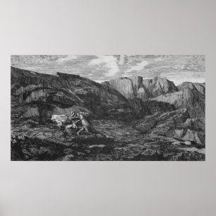 Poster Cheval et cavalier