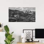 Poster Cheval et cavalier (Bureau à domicile)