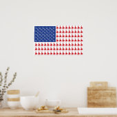 Poster Cheval et cavalier patriotique (Cuisine)