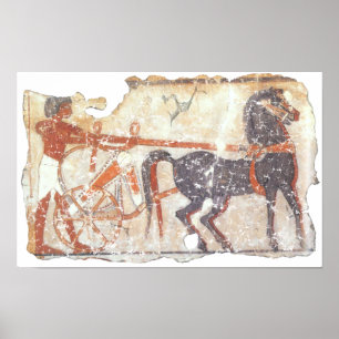 Poster Cheval et char