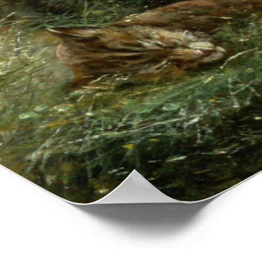 Poster Cheval et chatons, 1890 (Coin)