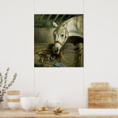 Poster Cheval et chatons, 1890 (Cuisine)